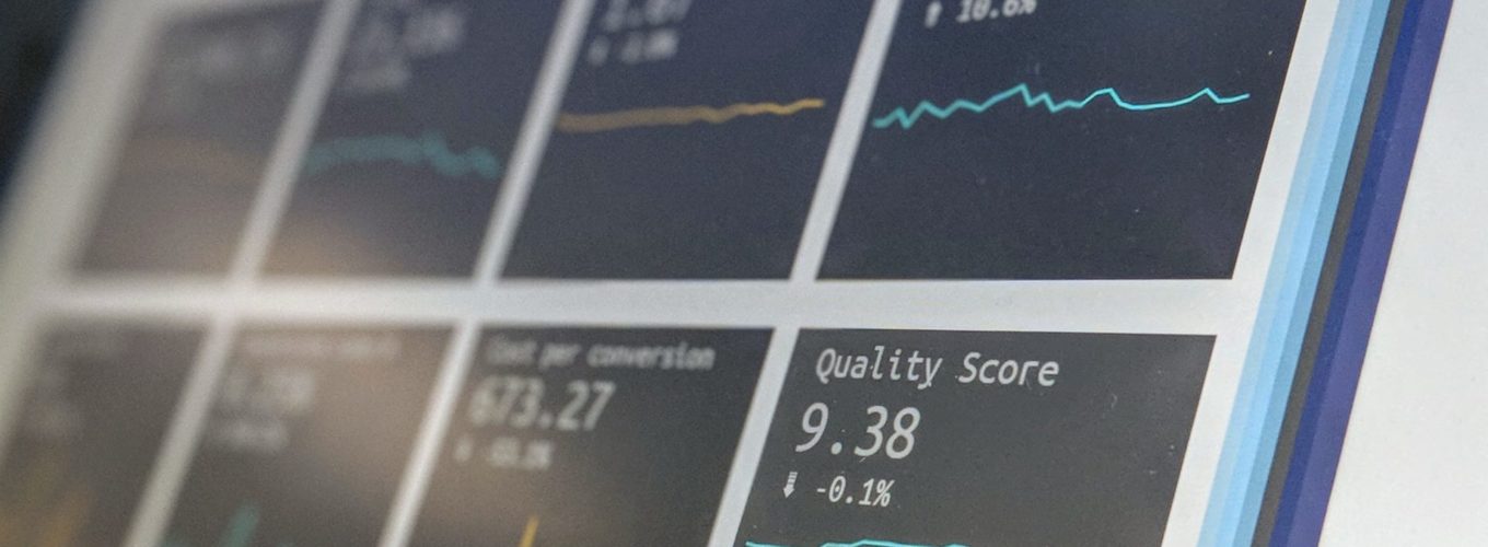 Screen showing tiles on a data analysis dashboard